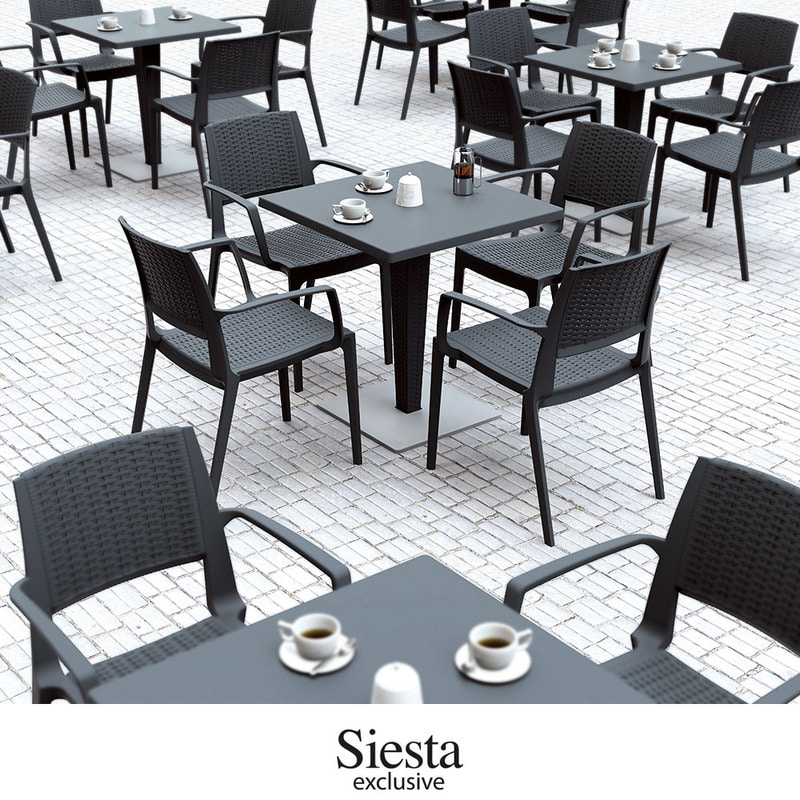 SIESTA 프리미엄 테이블 CA-T-SQ - 고급식당,카페,호텔,정원,라운지,유럽CATAS인증,씨에스타,시에스타